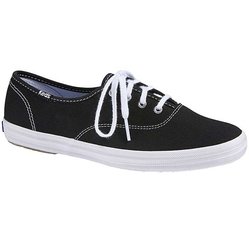 BLACK KEDS WITH WHITE DETAIL (WOMENS)